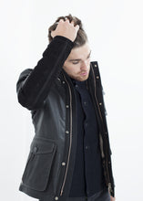 Load image into Gallery viewer, Prince Leather Field Jacket in Meteor