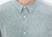 Load image into Gallery viewer, Kasuri Jersey Button-Up in Blue Grey
