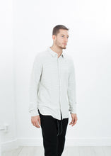 Load image into Gallery viewer, Kasuri Jersey Button-Up in Ivory/Black
