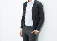 Load image into Gallery viewer, Hidden Placket Cardigan in Charcoal
