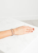 Load image into Gallery viewer, Bracelet 85 in Grey Silk/Silver
